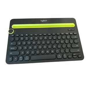 Logitech Black and Green Wireless Keyboard